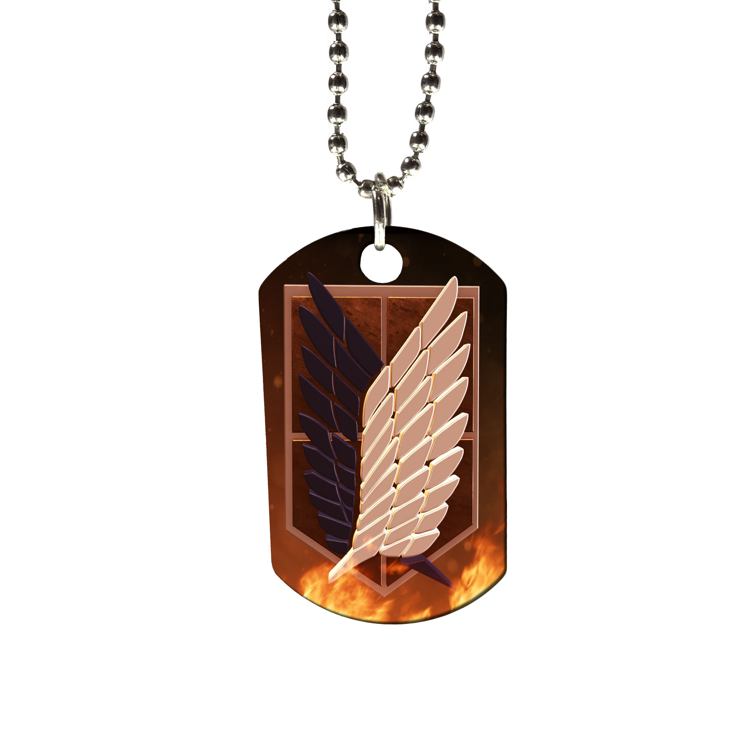 لتیسلت گردنبند استیل طرح انیمه Attack On Titan (حمله به تایتان ها) کد G-31 - Image 1
