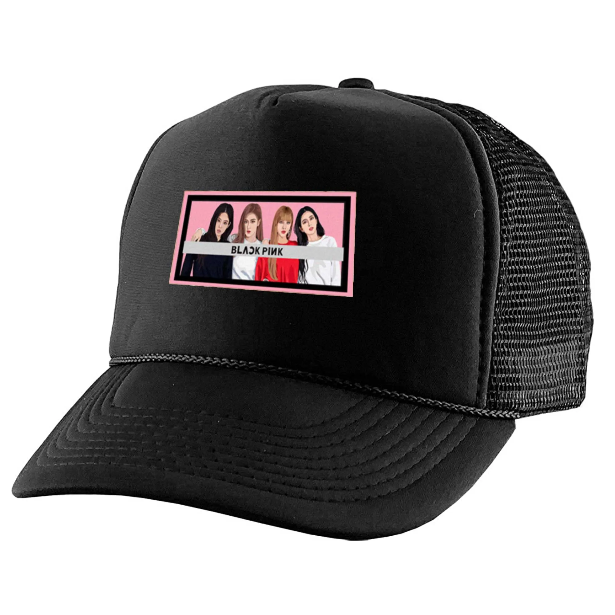 mesh-hat-cap fantasy-10 کلاه-کپ-پشت-توری-طرح-گروه موسیقی بلک پینک
