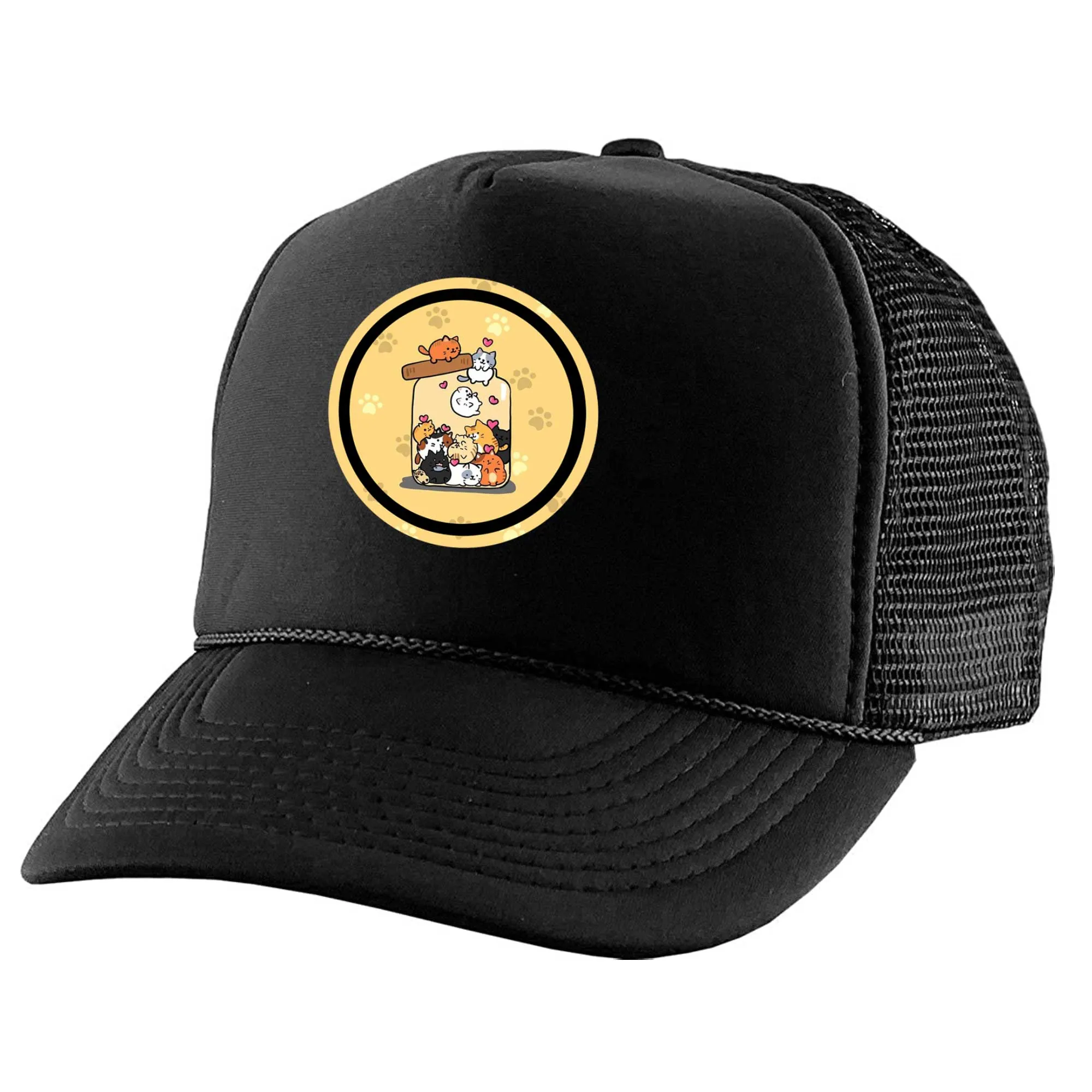 mesh-cap-hat-capmod-fantasy333 کلاه-کپ-پشت-توری-طرح-گربه های بامزه