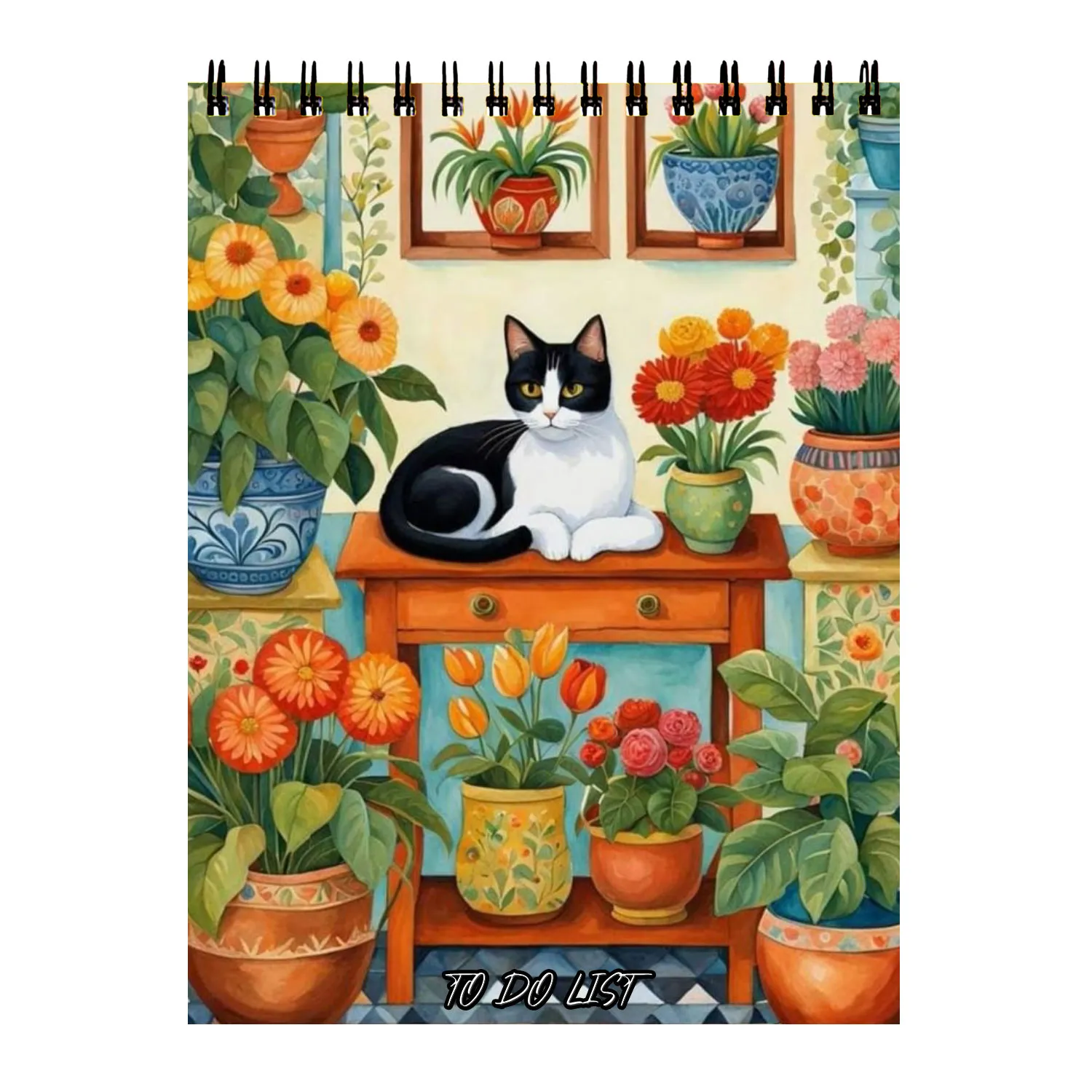 planer-notebook-fantasy68 دفتر پلنر طرح گربه و دکور کد 067 - Image 1