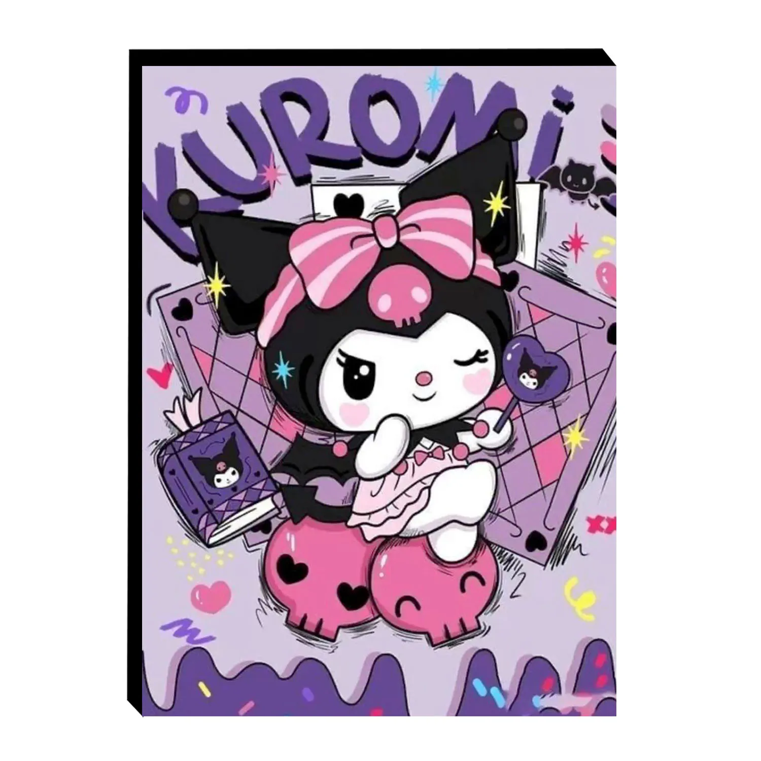 kuromi-345 قاب عکس طرح کرومی بنفش