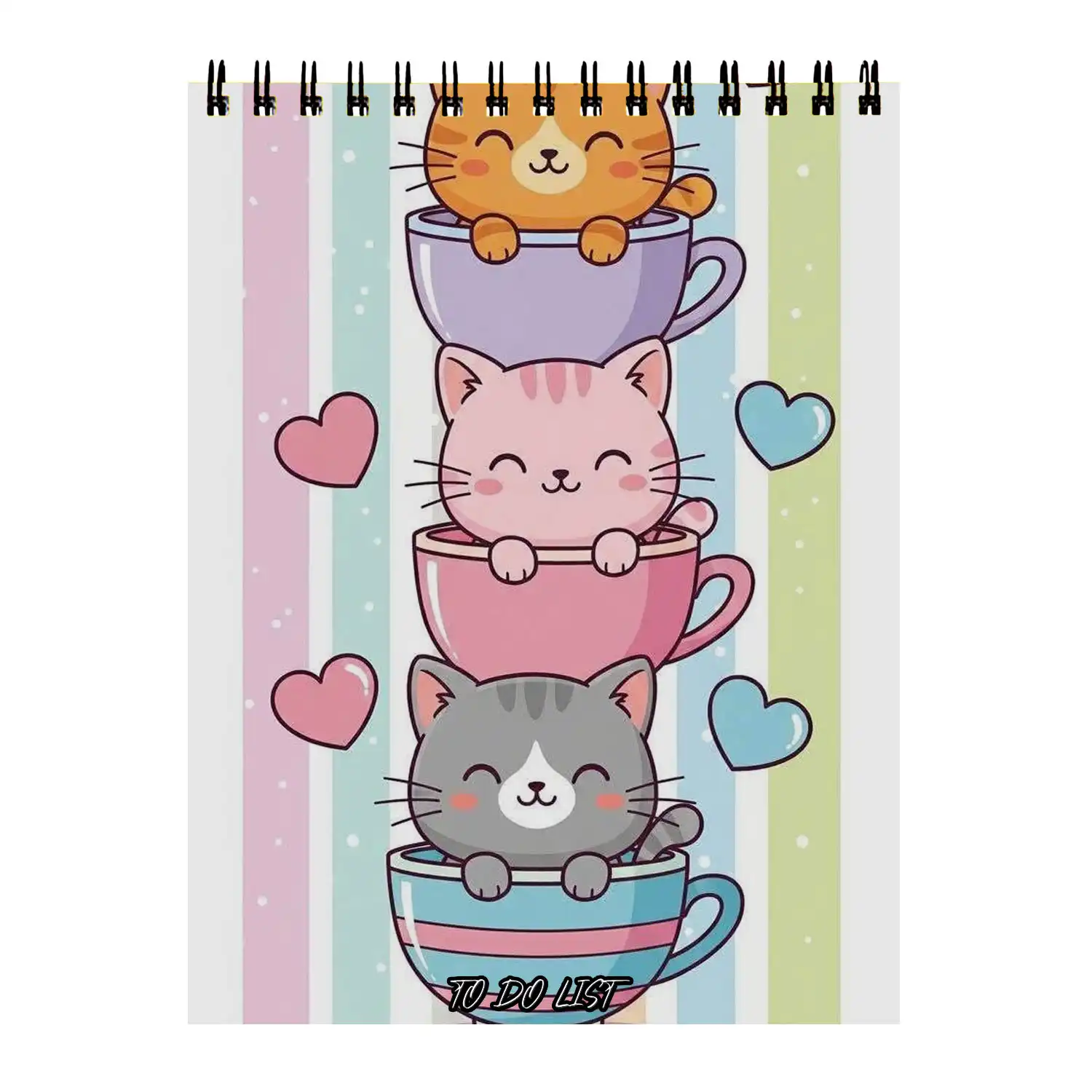 daily-planner-101 دفتر-پلنر-طرح-گربه های فنجونی بامزه