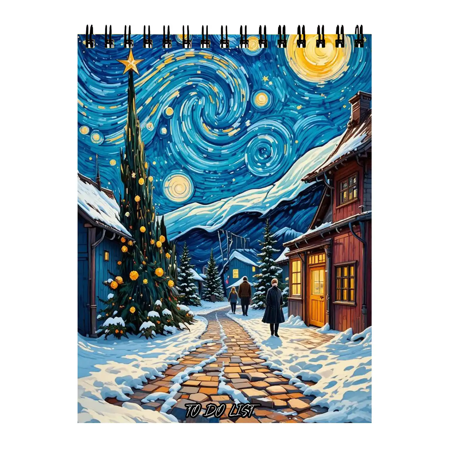 daily-planner-43 دفتر-پلنر-طرح-برف در شب پرستاره