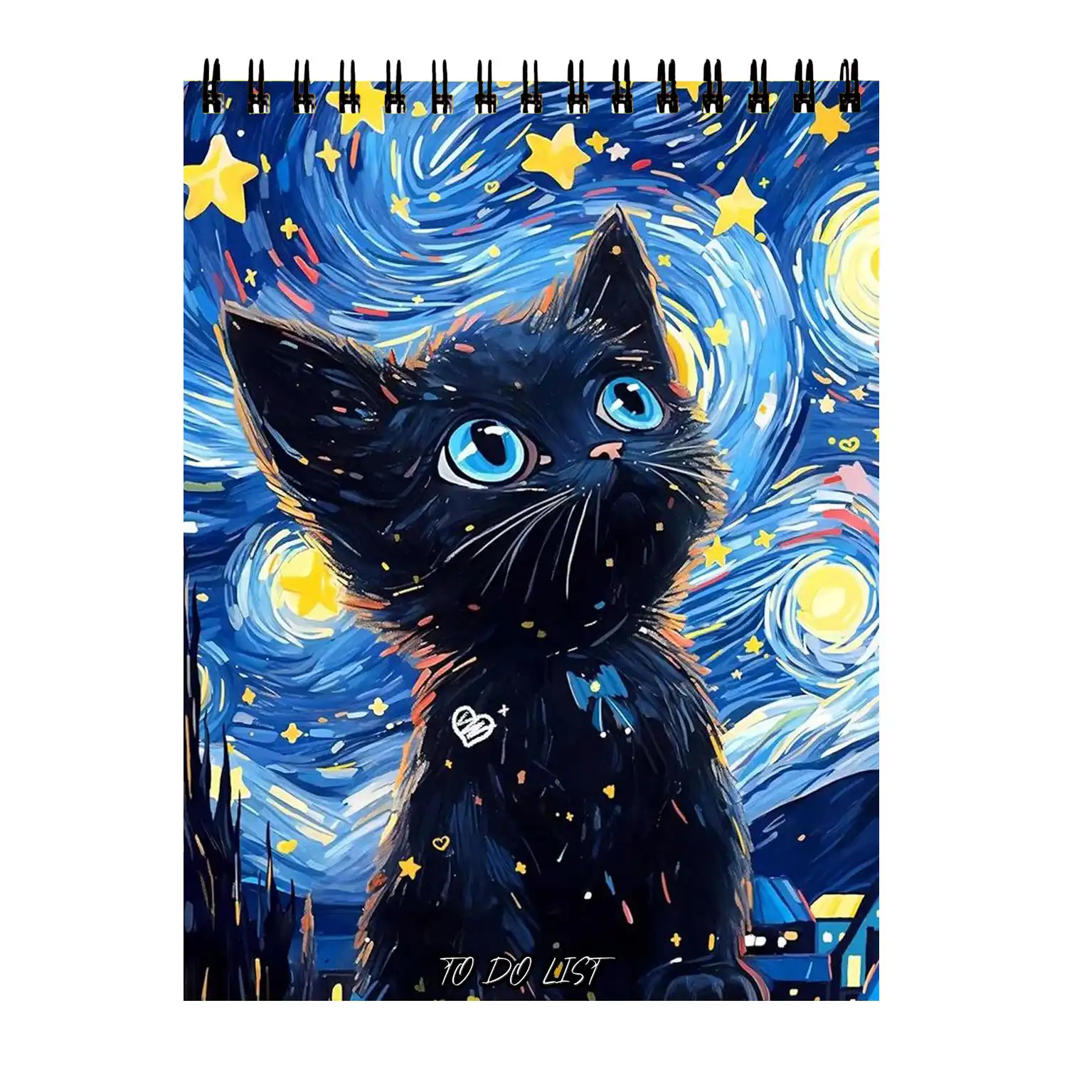 daily-planner-95 دفتر-پلنر-طرح-گربه شب پرستاره