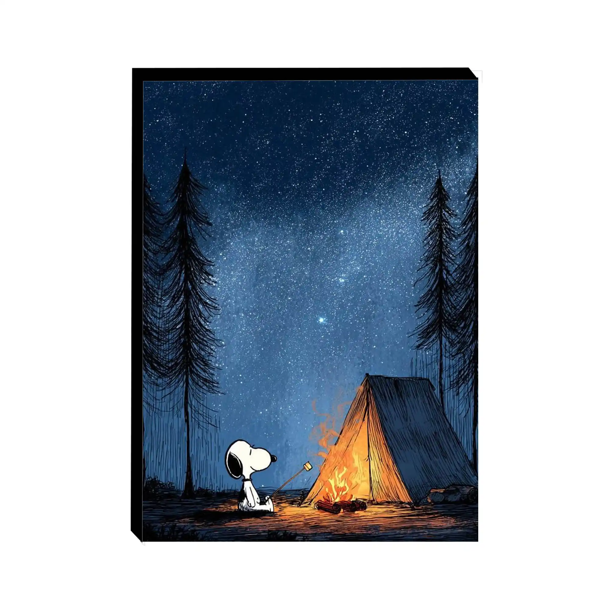 wall-art-canvas-style-design-44 تابلو-شاسی-طرح-سگ اسنوپی